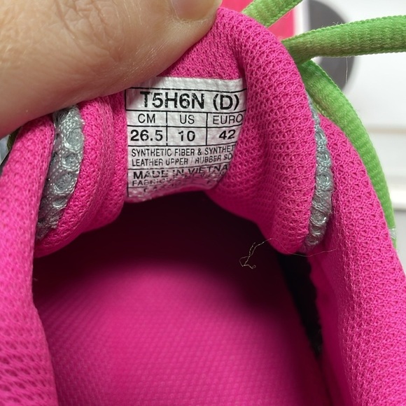 ASICS SHOES Running Athletic Sneakers Dynamic Duomax Grey Pink Size 10 - Picture 13 of 13